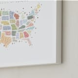 "United States lettered" - Art Print in Peach by Hannah Williams - Frame Close-up