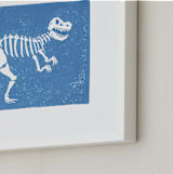 "Dino Fossils I" - Art Print in TRex by Teju Reval - Frame Close-up
