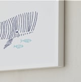 "Lined Animals II" - Art Print in OCEAN BLUE by Jayne Alfieri - Frame Close-up