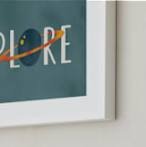 "Space to Explore III" - Art Print in Twilight by Heather Schertzer - Frame Close-up