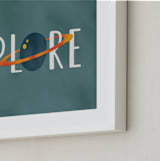 "Space to Explore III" - Art Print in Twilight by Heather Schertzer - Frame Close-up