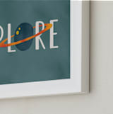 "Space to Explore III" - Art Print in Twilight by Heather Schertzer - Frame Close-up