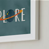 "Space to Explore III" - Art Print in Twilight by Heather Schertzer - Frame Close-up