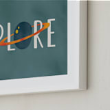 "Space to Explore III" - Art Print in Twilight by Heather Schertzer - Frame Close-up