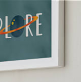 "Space to Explore III" - Art Print in Twilight by Heather Schertzer - Frame Close-up