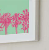 "Palms in Colors" - Art Print in Mint by Enric - Frame Close-up