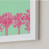 "Palms in Colors" - Art Print in Mint by Enric - Frame Close-up