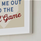 "Little Slugger Series 1" - Art Print in Beige by Pinky Diamond Studio - Frame Close-up