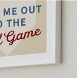 "Little Slugger Series 1" - Art Print in Beige by Pinky Diamond Studio - Frame Close-up