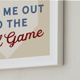 "Little Slugger Series 1" - Art Print in Beige by Pinky Diamond Studio - Frame Close-up