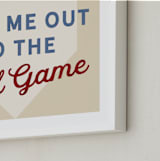 "Little Slugger Series 1" - Art Print in Beige by Pinky Diamond Studio - Frame Close-up