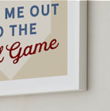 "Little Slugger Series 1" - Art Print in Beige by Pinky Diamond Studio - Frame Close-up