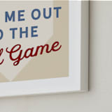 "Little Slugger Series 1" - Art Print in Beige by Pinky Diamond Studio - Frame Close-up