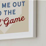 "Little Slugger Series 1" - Art Print in Beige by Pinky Diamond Studio - Frame Close-up