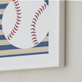 "Little Slugger Series 4" - Art Print in Denim by Pinky Diamond Studio - Frame Close-up