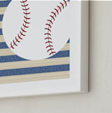 "Little Slugger Series 4" - Art Print in Denim by Pinky Diamond Studio - Frame Close-up