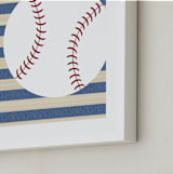 "Little Slugger Series 4" - Art Print in Denim by Pinky Diamond Studio - Frame Close-up
