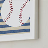 "Little Slugger Series 4" - Art Print in Denim by Pinky Diamond Studio - Frame Close-up