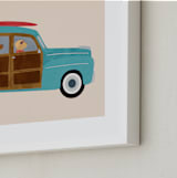 "Hilo Travel Dogs" - Art Print in Sand by Jenna Holcomb - Frame Close-up