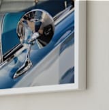 "Blue and Chrome" - Art Print in Turquoise by Donna Rosser - Frame Close-up