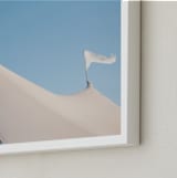 "White Tents" - Art Print in Sky Blue by Whitney Deal - Frame Close-up
