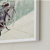 "Italian Bicycle" - Art Print in Sage Green by Three Kisses Studio - Frame Close-up