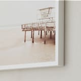 "Stormy Pier 3" - Art Print in sand by Kamala Nahas - Frame Close-up