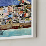 "Hoboken" - Art Print in Blue by Misty Hughes - Frame Close-up