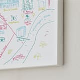 "New Orleans Calligraphy Map " - Art Print in Magenta by Megan Kelso - Frame Close-up