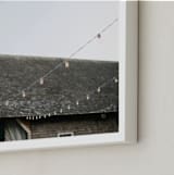 "Summer Night Party" - Art Print in Shingle Roof Grey by Whitney Deal - Frame Close-up