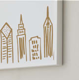 "Chicago Scape" - Art Print in Gold Coast by Abby Munn - Frame Close-up