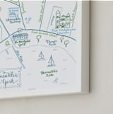 "Skaneateles, New York Map" - Art Print in Lake Blue by Megan Kelso - Frame Close-up