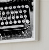 "Orga Privat Typewriter" - Art Print in Ink Black by Three Kisses Studio - Frame Close-up