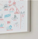 "San Francisco, California Map" - Art Print in Burnt Umber by Megan Kelso - Frame Close-up