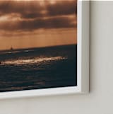 "A Sail and the Sea" - Art Print in Deep Sunset by Kate Baird - Frame Close-up