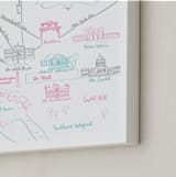 "Washington, DC Calligraphy Map" - Art Print in Bright Pink by Megan Kelso - Frame Close-up