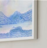 "High Mountain Dawn" - Art Print in Inky Blue by Amelia Gluba - Frame Close-up