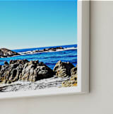 "The View from Pebble Beach" - Art Print in Marine blue by NSMARK - Frame Close-up