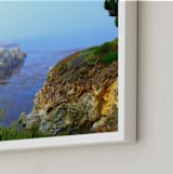 "Land welcomes the ocean" - Art Print in Sea blue by NSMARK - Frame Close-up