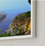 "Land welcomes the ocean" - Art Print in Sea blue by NSMARK - Frame Close-up
