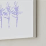 "Les Cygnets - custom color request" - Art Print in lax lavender by Leanne Friedberg - Frame Close-up