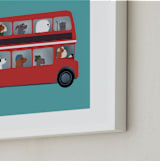 "London Travel Dogs" - Art Print in Sea by Jenna Holcomb - Frame Close-up