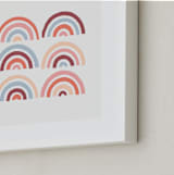"Stamped Rainbows Art" - Art Print in Maroon by Amber Barkley - Frame Close-up