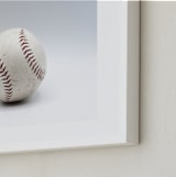 "Big Leaguer" - Art Print in Big league red by Jennifer Mckinnon Richman - Frame Close-up