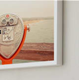 "Observe" - Art Print in Sand by Shawna Urban - Frame Close-up