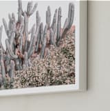"Desert Cacti" - Art Print in Salmon Orange by Heather Loriece - Frame Close-up