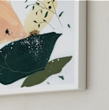 "Citrus Summer" - Art Print in Grapefruit Coral by Sarah McInroe - Frame Close-up