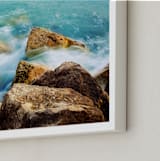 "Venice Jetty" - Art Print in Gulf Aqua by Whitley Williams - Frame Close-up