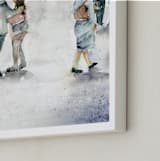 "La estacion" - Art Print in blueish grey by Lulaloo - Frame Close-up