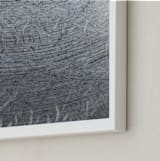 "A Chronicle of Marks No. 14" - Art Print in stainless steel grey by Janie Allen - Frame Close-up